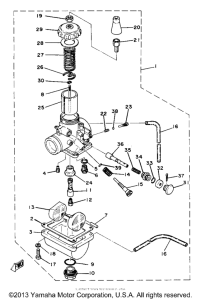 YZ80G Карбюратор
