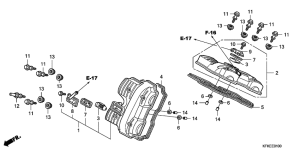 VTR250 Крышка головки цилиндров