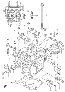 DR-Z400 Головка цилиндров