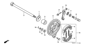 NX125 Задний тормоз