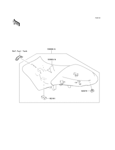 KLE650 Сиденье
