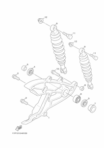 XC125 リヤアーム & サスペンシヨン
