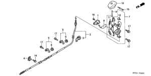 NSS250 Parking brake rod knob