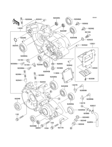 KX125 Картер двигателя