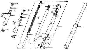 CB400 Передняя вилка