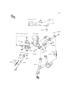ZX1400 Подножка