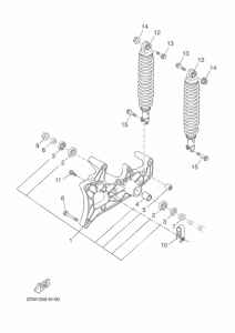 YP125R Rear arm & suspension