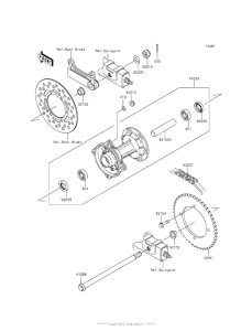  Задняя ступица колеса