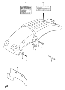 RMX250 Заднее крыло