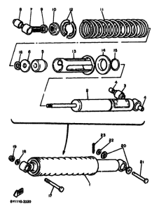 XT550 Задняя подвеска