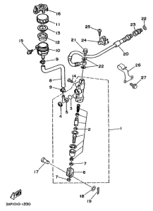 WR200R Задний торм цилиндр