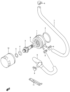 RF900 Oil cooler - oil filter