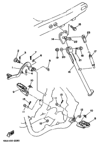 WR500ZD Stand. footrest