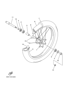 YZ125J Переднее колесо