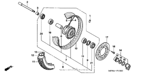 VT600C Переднее колесо