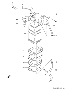 GN125 Адсорбер с активированным углем в сборе