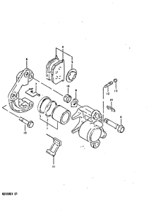 GS550 Передний суппорт тормозной