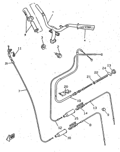 CW50RSX Steering handle. cable