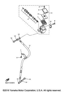 XVS950XR Главный тормозной цилиндр