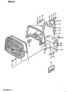 GS1100 Задний комбинированный сигнал