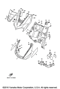 YW125 Ветровое стекло