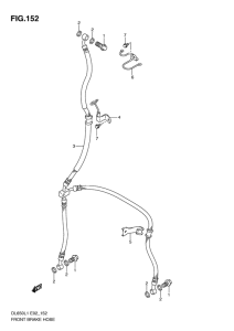DL650 Передние тормозные трубки