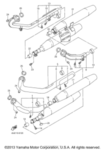XVZ13AM Выхлопная система