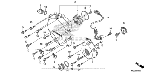 CB1100 (ABS) Крышка картера правая
