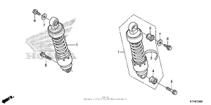 CMX250C Задние амортизаторы