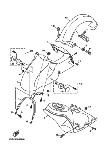 XC125V YJ125X Переднее крыло