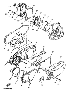 YP125D Крышка картера двигателя