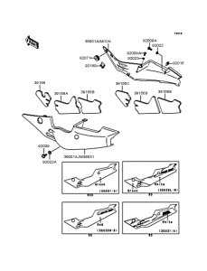 ZX250 Боковые обтекатели