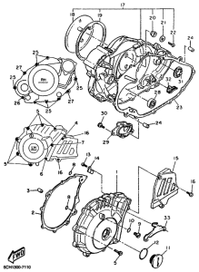 TT600R Крышка картера двигателя
