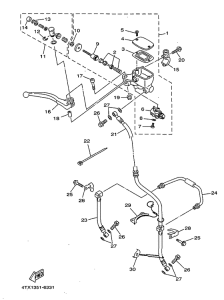 TDM850 Главный тормозной цилиндр