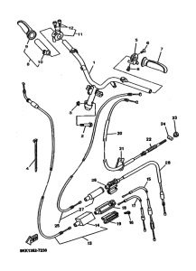 YN100 Рулевой рычаг кабель