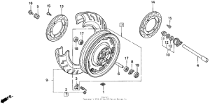 GL1500I Переднее колесо