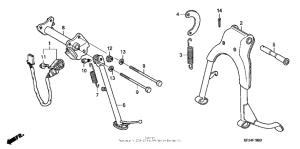 CB250 Подножка
