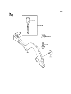 KX500 Педаль тормоза