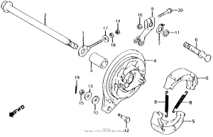 XL100S Задний тормоз