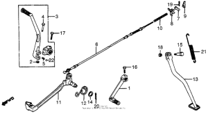 XR200R Gearshift pedal + kick starter arm
