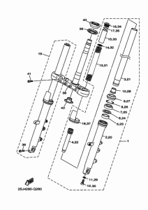 XJ6F Передняя вилка