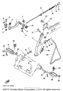 TY350N Stand - footrest