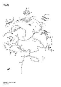 DL650 (ABS) Tank fuel