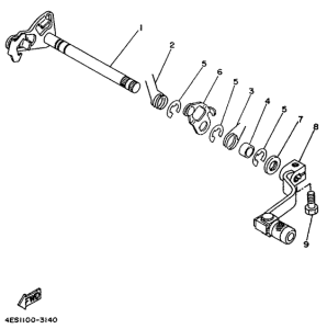 YZ80G Вал переключения