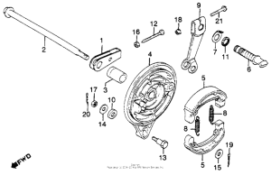 CM250 Задний тормоз