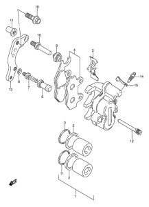 RMX250 Передний суппорт