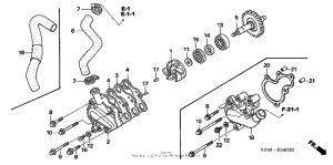 CR125R Водяной насос