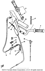 PW80B Hanlebar - cable