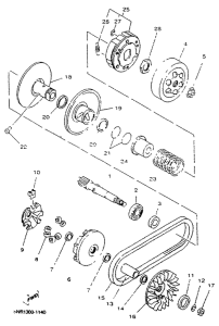 YP125D Сцепление
