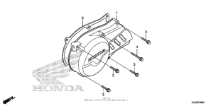 CRF80F Крышка картера левая
